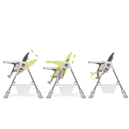 Lionelo - Otroški jedilni stolček ZANNA, siv