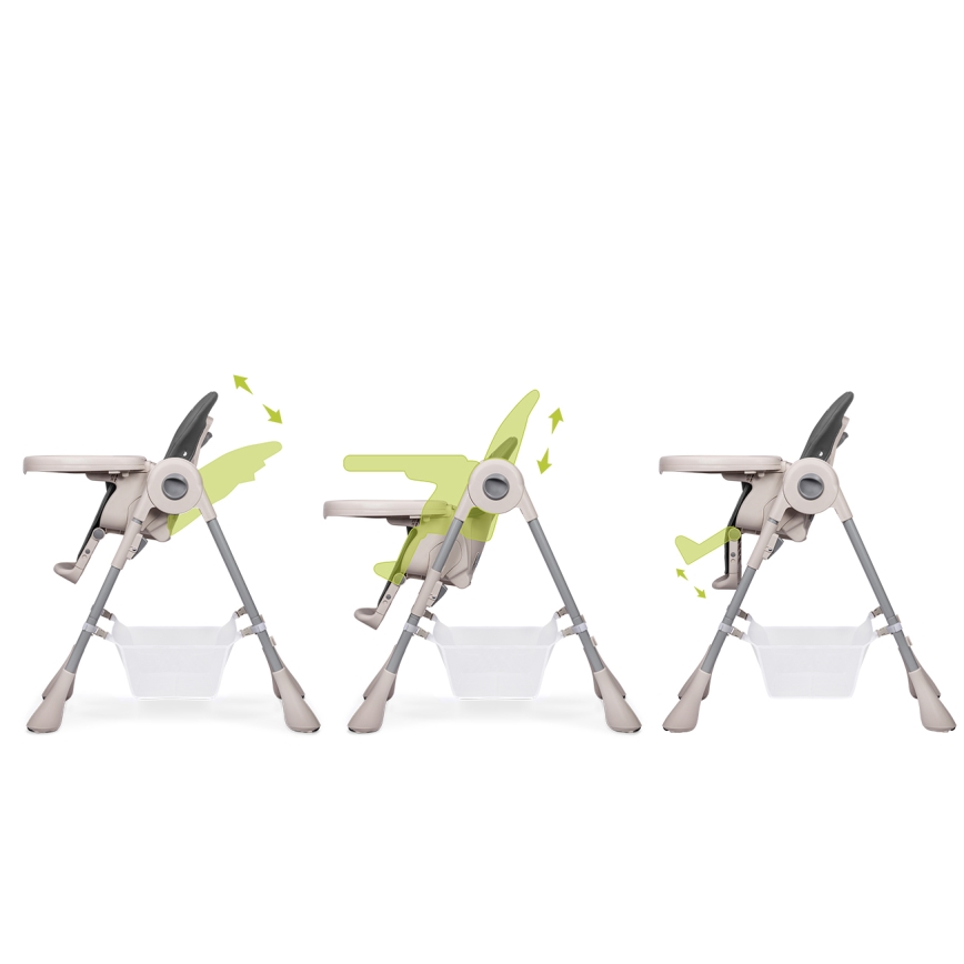 Lionelo - Otroški jedilni stolček ZANNA, siv