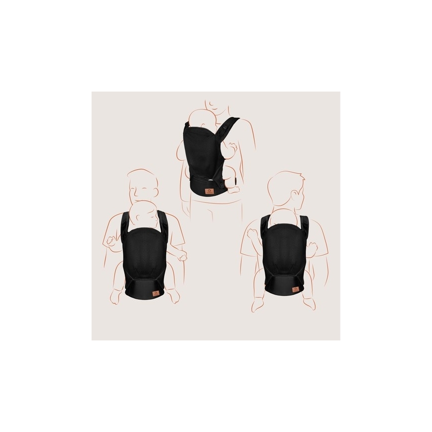 Lionelo - Otroški nosilec MARGAREET Air Black