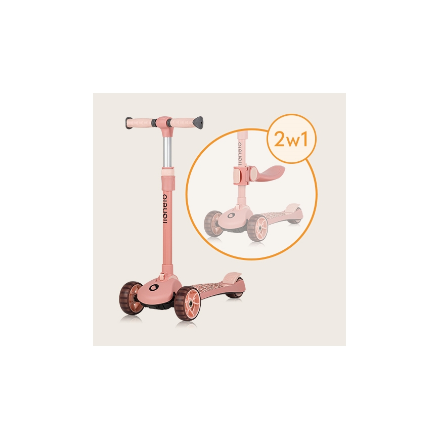Lionelo - Otroški skiro 2 v 1 FRANKY roza