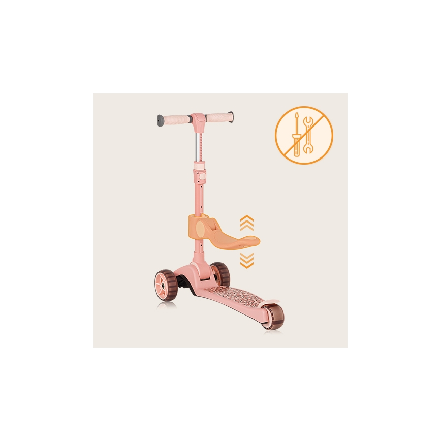 Lionelo - Otroški skiro 2 v 1 FRANKY roza