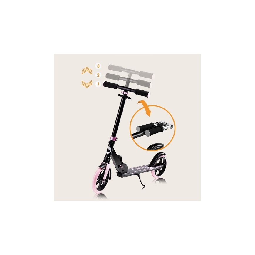 Lionelo - Otroški skiro LUCA črn/rožnat