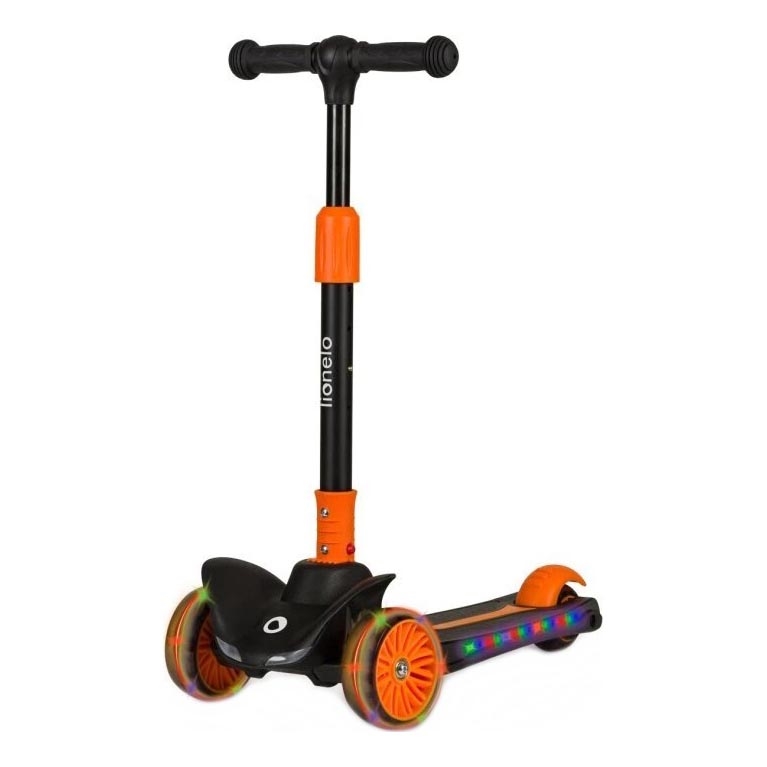 Lionelo - Otroški skuter TIMMY 3xAA oranžna/črna