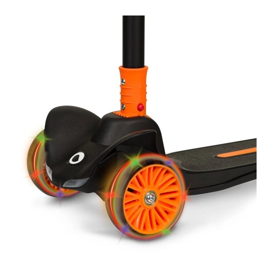 Lionelo - Otroški skuter TIMMY 3xAA oranžna/črna