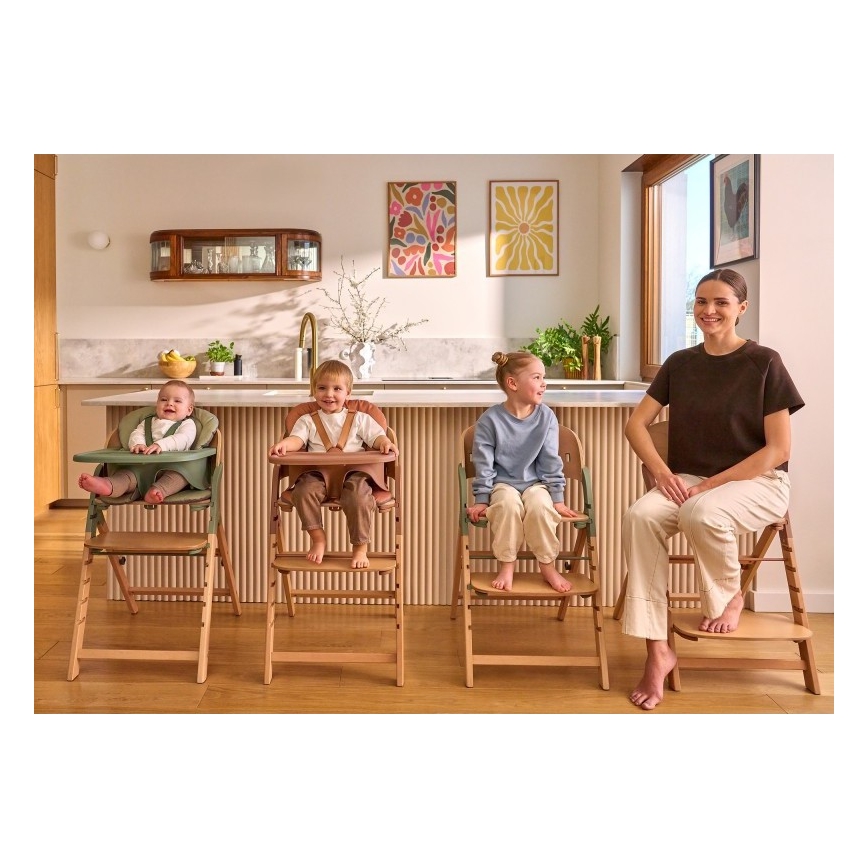 Lionelo - Otroški stolček za hranjenje 3v1 MEGAN Green Wood
