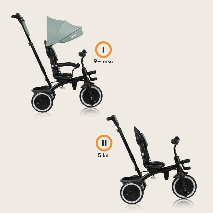 Lionelo - otroški tricikel BERRY Green Forest
