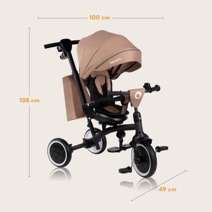 Lionelo - Otroški tricikel TRIS PLUS Beige Sand