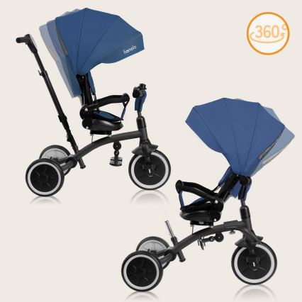 Lionelo - Otroški tricikel TRIS PLUS Modri denim