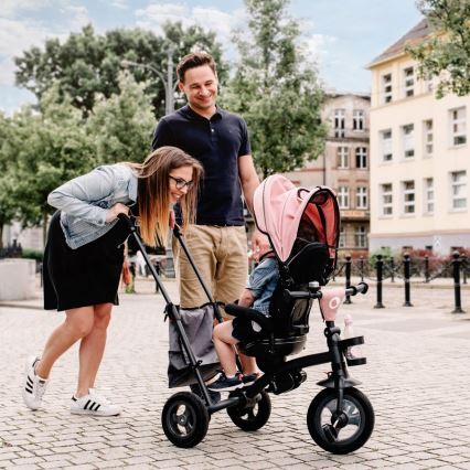 Lionelo - Otroški tricikel TRIS rožnata/siva