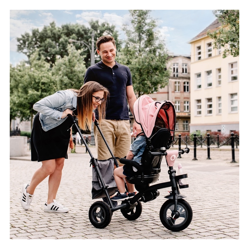 Lionelo - Otroški tricikel TRIS rožnata/siva