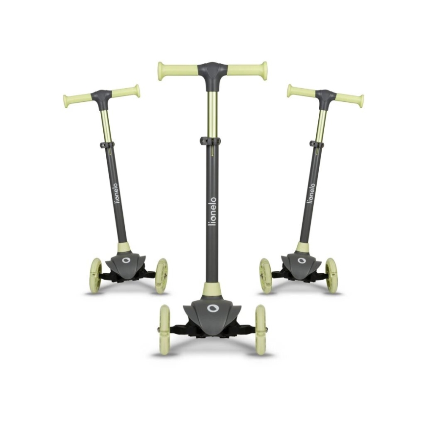 Lionelo - Otroški trotinet JESSY 3xAA siva/zelena