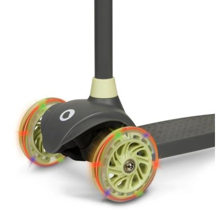 Lionelo - Otroški trotinet JESSY 3xAA siva/zelena