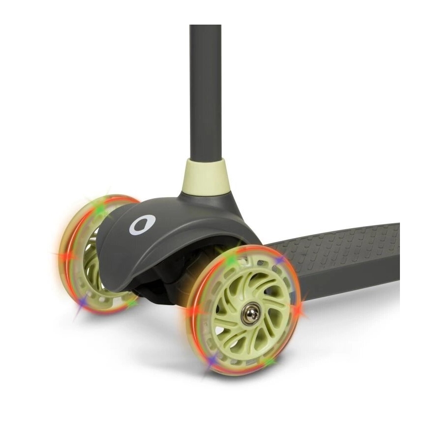 Lionelo - Otroški trotinet JESSY 3xAA siva/zelena