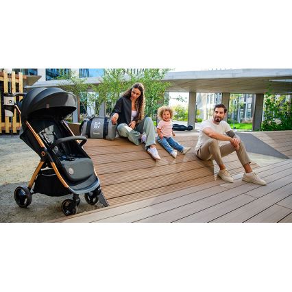 Lionelo - Otroški voziček INGRID črn