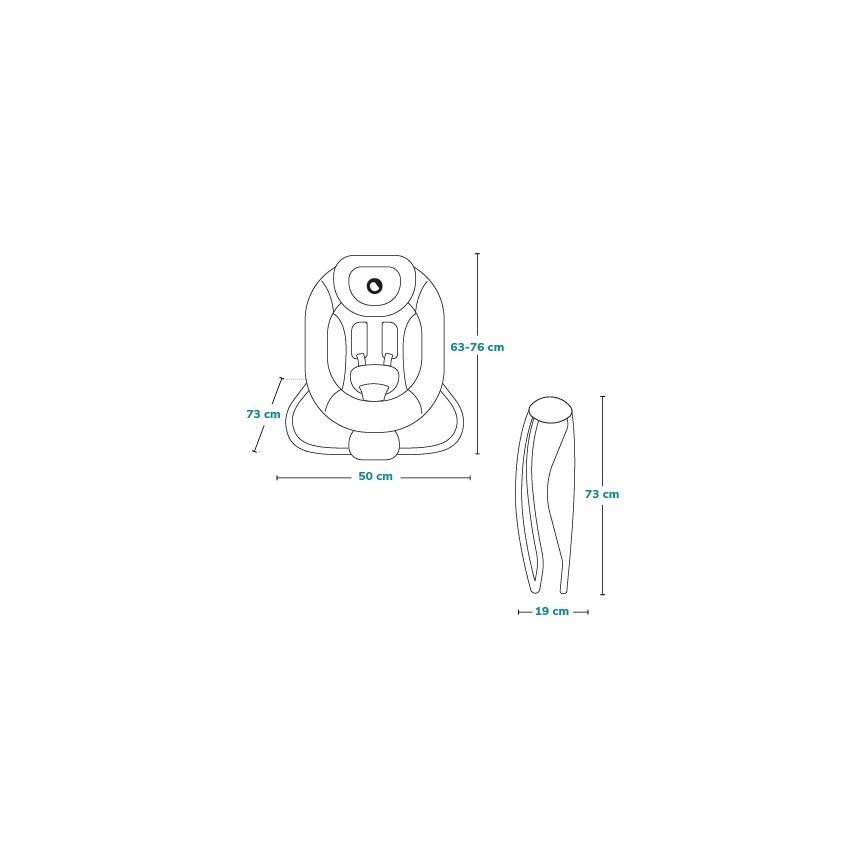 Lionelo - Otroško vibracijsko zibalo z melodijo PASCAL 2xAA sivo