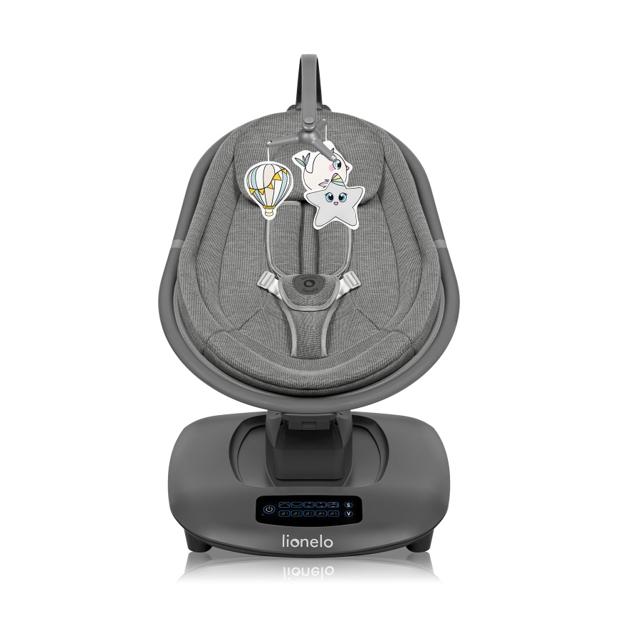 Lionelo - Otroško zibalo z melodijo BLOSSOM Grey Concrete + z daljinskim upravljalnikom