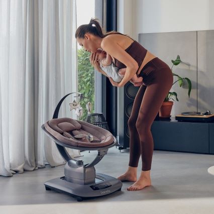 Lionelo - Otroško zibalo z melodijo BLOSSOM Pink Mauve + daljinski upravljalnik