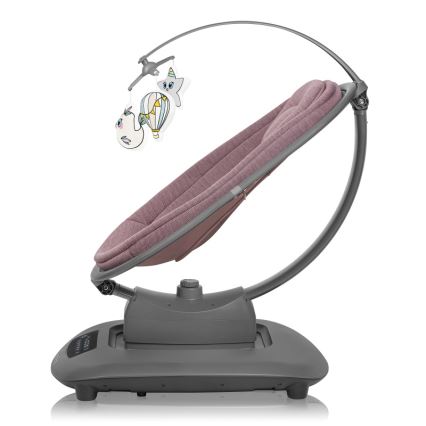 Lionelo - Otroško zibalo z melodijo BLOSSOM Pink Mauve + daljinski upravljalnik