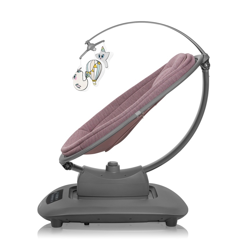 Lionelo - Otroško zibalo z melodijo BLOSSOM Pink Mauve + daljinski upravljalnik