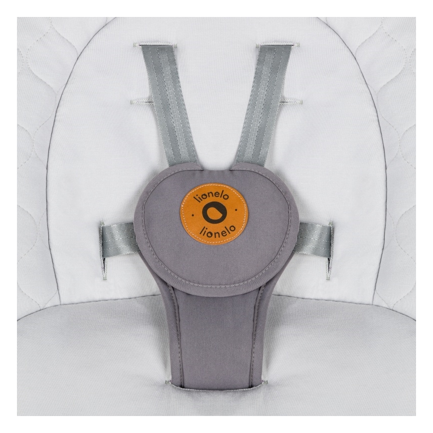 Lionelo - Otroško zibalo z melodijo MELL Grey Stone 4xAA + daljinski upravljalnik