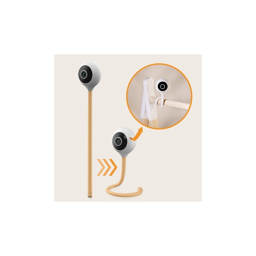 Lionelo - Pametna otroška varuška BABYLINE SMART Wi-Fi Bela