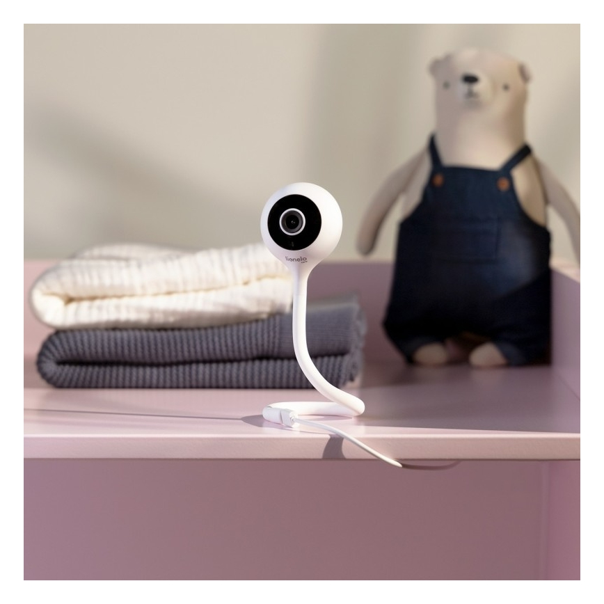 Lionelo - Pametna otroška varuška BABYLINE SMART Wi‑Fi bela