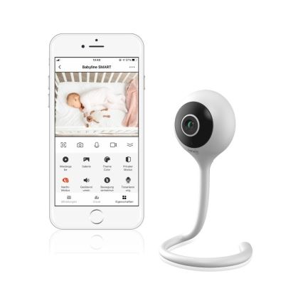 Lionelo - Pametna otroška varuška BABYLINE SMART Wi‑Fi bela