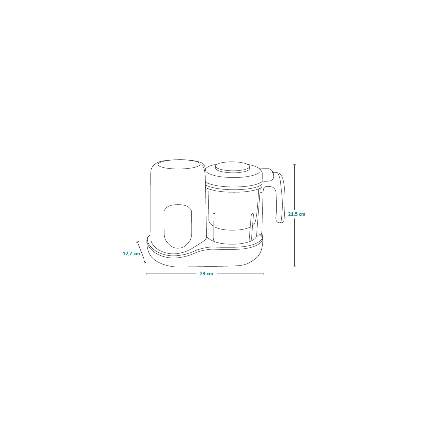 Lionelo - Parni kuhalnik 5v1 BABYMENU 110W/230V bela/siva