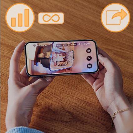 Lionelo - Polnilna otroška varuška BABYLINE GO 5V 3350 mAh