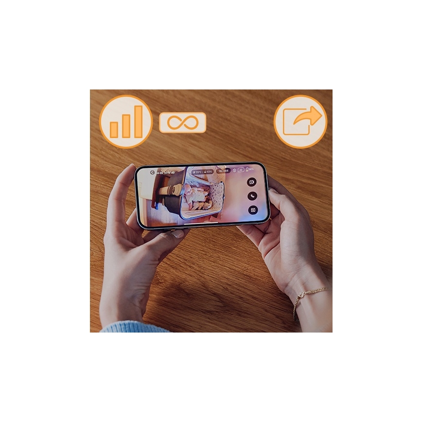 Lionelo - Polnilna otroška varuška BABYLINE GO 5V 3350 mAh