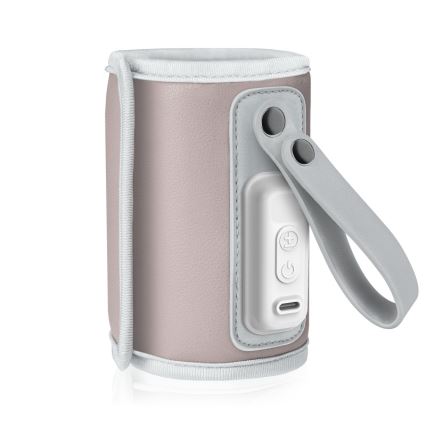 Lionelo - Polnilni grelec stekleničk THERMUP GO 18W/5V Pink Baby