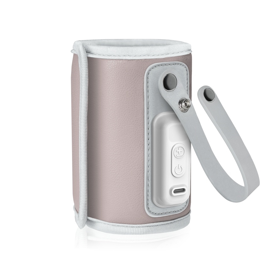 Lionelo - Polnilni grelec stekleničk THERMUP GO 18W/5V Pink Baby