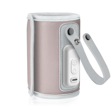 Lionelo - Polnilni grelnik stekleničk THERMUP GO 18W/5V Roza