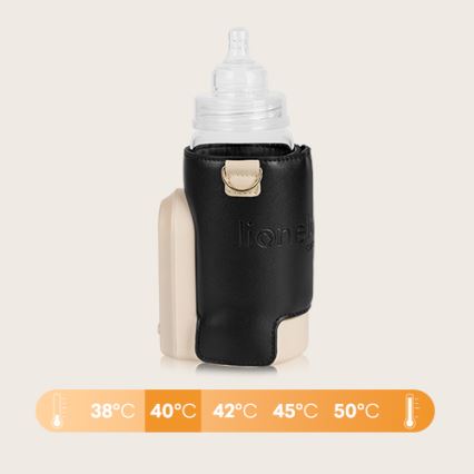 Lionelo - Polnilni grelnik stekleničk THERMUP GO EVO 18W/5V črna/bež