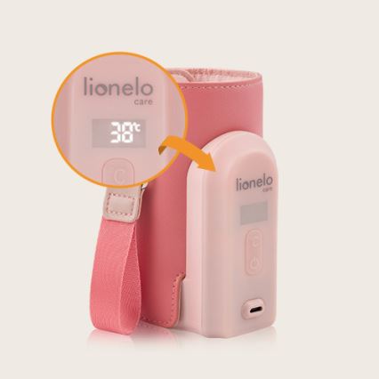 Lionelo - Polnilni grelnik stekleničk THERMUP GO EVO 18W/5V roza