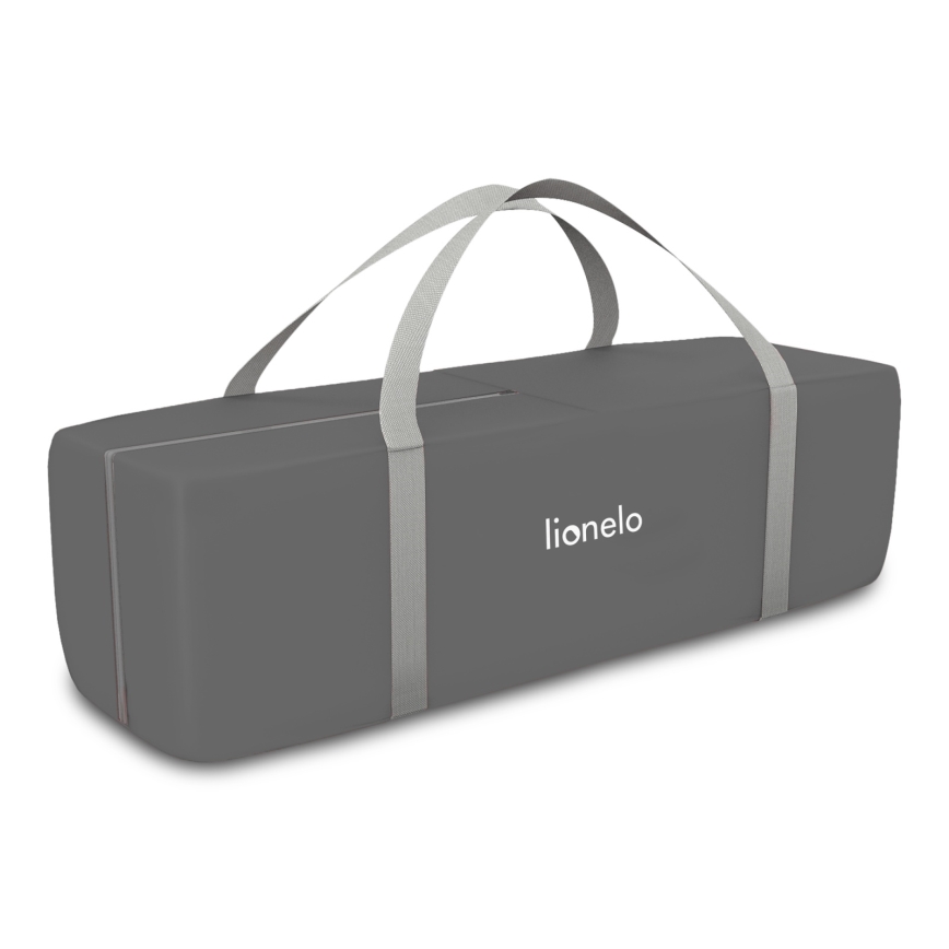 Lionelo - Potovalna posteljica FLOWER Siva Scandi