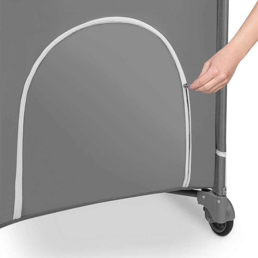 Lionelo - Potovalna posteljica FLOWER Siva Stone