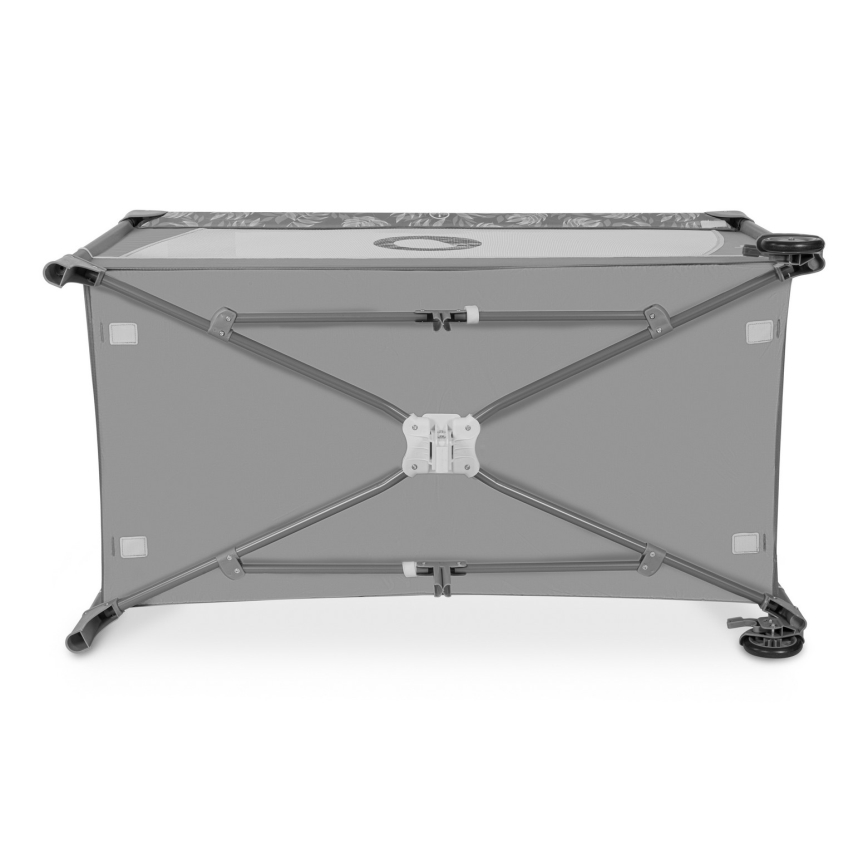 Lionelo - Potovalna posteljica FLOWER Siva Stone