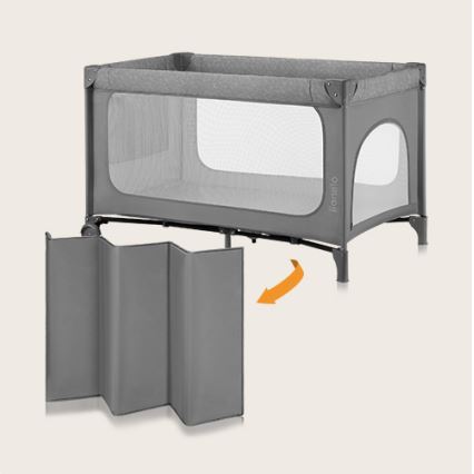 Lionelo - Potovalna posteljica JASMIN EASY FOLD Grey Stone