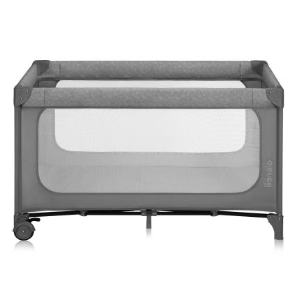 Lionelo - Potovalna posteljica JASMIN EASY FOLD Grey Stone