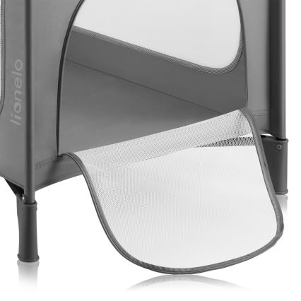 Lionelo - Potovalna posteljica JASMIN EASY FOLD Grey Stone