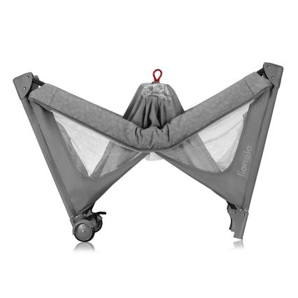 Lionelo - Potovalna posteljica JASMIN EASY FOLD Grey Stone