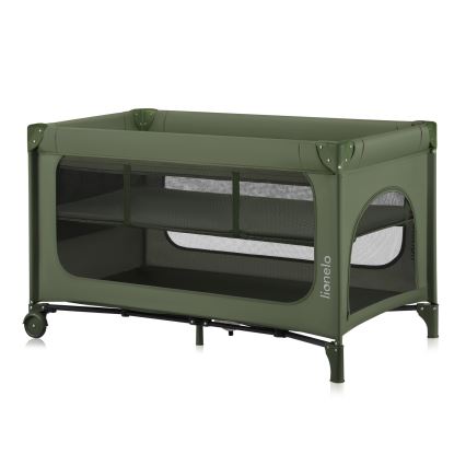 Lionelo - Potovalna posteljica JASMIN EASY FOLD, olivno zelena
