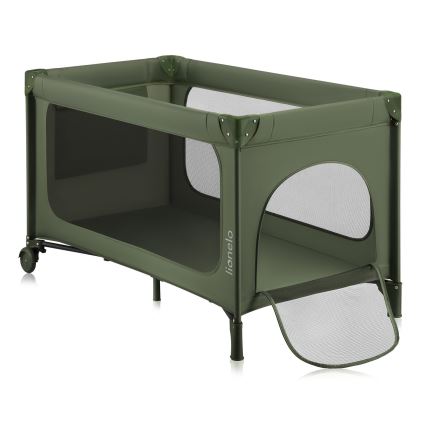 Lionelo - Potovalna posteljica JASMIN EASY FOLD, olivno zelena