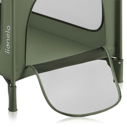 Lionelo - Potovalna posteljica JASMIN EASY FOLD, olivno zelena