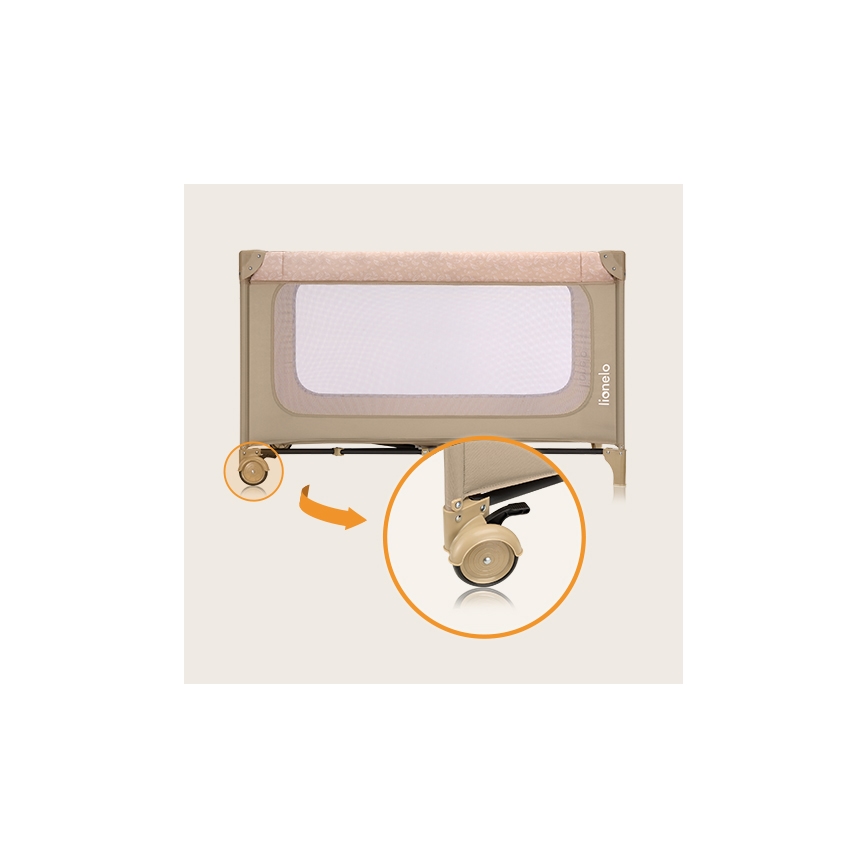 Lionelo - Potovalna posteljica JASMIN EASY FOLD Peščena