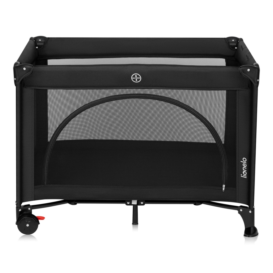 Lionelo - Potovalna posteljica LAURA Black Carbon