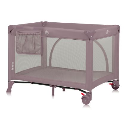 Lionelo - potovalna posteljica LAURA roza nude