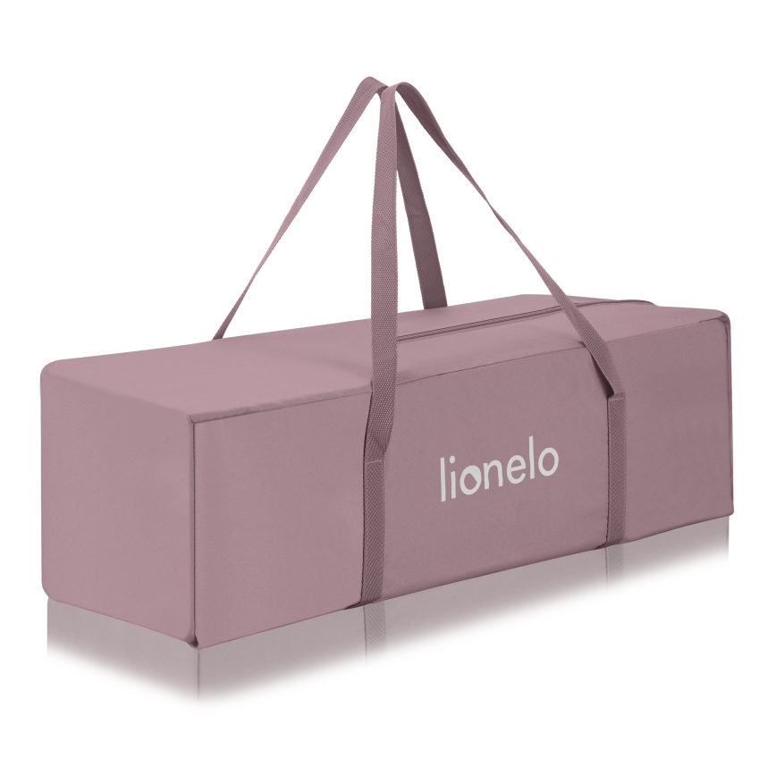 Lionelo - potovalna posteljica LAURA roza nude