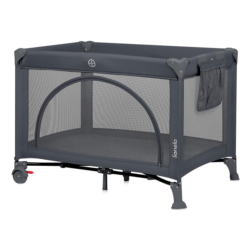 Lionelo - Potovalna posteljica LAURA Siva Concrete